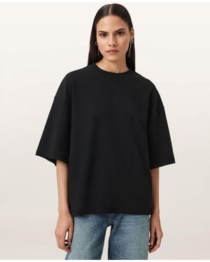 AllSaints Amelie Oversized Boxy T-Shirt - Black