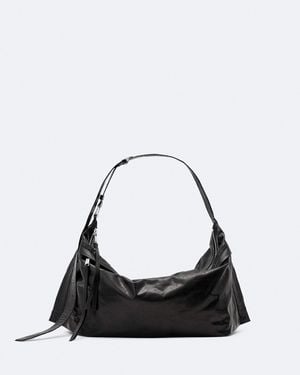 AllSaints Lutece Leather Duffle Bag - Black