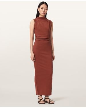 AllSaints Katarina Cowl Neck Maxi Dress - Red