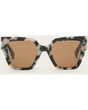 AllSaints Bibi Square Cat Eye Sunglasses - Natural