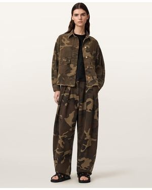 AllSaints Hettie Oversized Camo Shacket - Multicolour