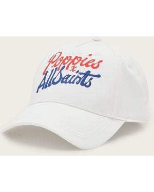 AllSaints X Poppies Baseball Cap - White
