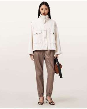 AllSaints Leather Jen Leather Sweatpants, /Us 2 - White