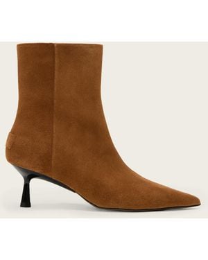 AllSaints Leather Vivian Suede Boots, Us 7/ Eu 37 - Brown