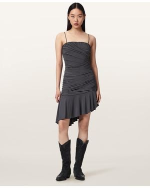 AllSaints Sophia Asymmetric Mini Dress - Blue
