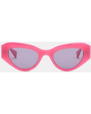 AllSaints Calypso Bevelled Cat Eye Sunglasses,, Hot - Pink