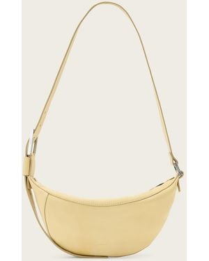 AllSaints Luna Slouchy Leather Crossbody Bag - Natural
