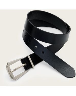 AllSaints Agatha Leather Western Belt - Black