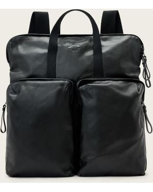 AllSaints Haven Force Leather Backpack - Black