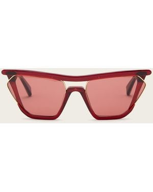 AllSaints Avie Square Visor Sunglasses - Pink