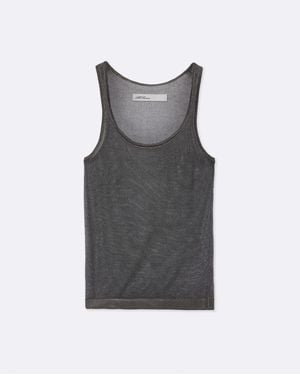 AllSaints Silvi Fitted Metallic Vest - Grey