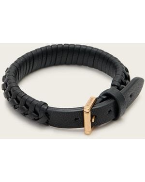 AllSaints Storm Leather Bracelet - Black
