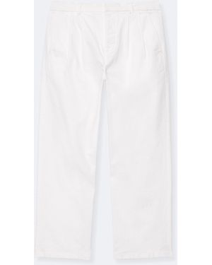 AllSaints Aston Straight-Fit Double-Pleat Chinos - White
