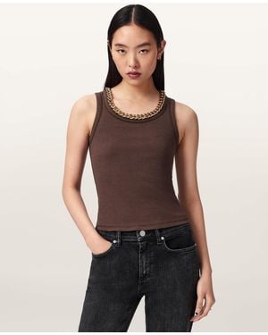 AllSaints Lucy Sleeveless Slim Fit Ribbed Tank Top - Multicolor