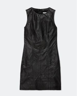 AllSaints Vee Leather Mini Dress - Black