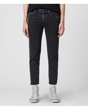 AllSaints Men's Dean Cropped Slim Jeans - Black