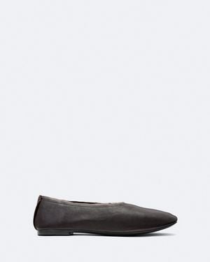AllSaints Hailee Leather Ballet Flats - White