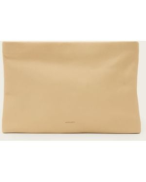 AllSaints Bettina Leather Clutch Bag - Natural