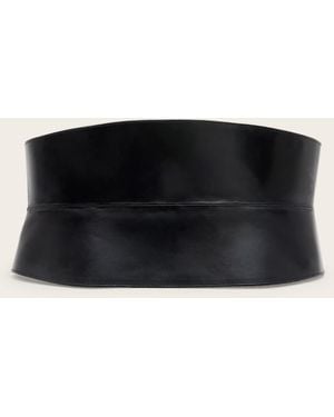AllSaints Oakley Leather Corset Belt,, /Antq Nickel - Black
