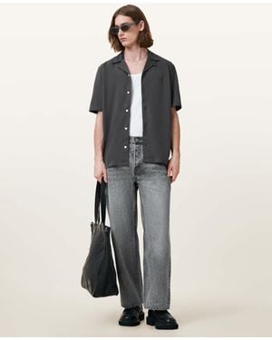 AllSaints Hudson Relaxed Fit Ramskull Shirt - Multicolour