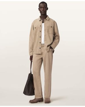 AllSaints Drift Relaxed Fit Denim Jacket - Natural