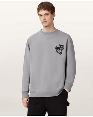 AllSaints Orlando Oversized Crew Neck Sweatshirt - Grey