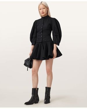AllSaints Tulip Ponte Mini Skirt - Black