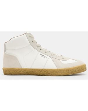 AllSaints Jaimee High Top Leather Trainers - White