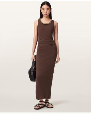 AllSaints Lucy Sleeveless Bodycon Maxi Dress - Natural