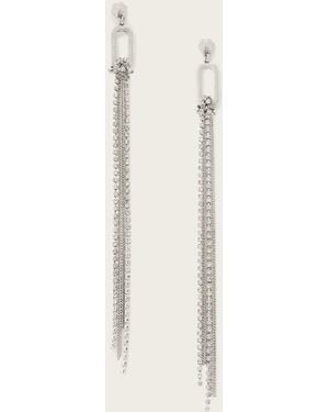 AllSaints April Chain Fringe Earrings - Natural
