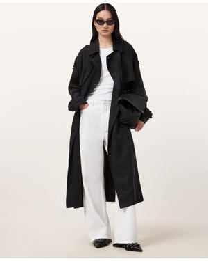 AllSaints Linnie Lightweight Trench Coat - White