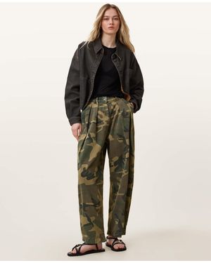 AllSaints Cotton Becca Barrel Leg Denim Jeans, /Us 12 - Green