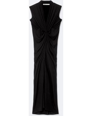 AllSaints Dariya Draped Jersey Maxi Dress - Black