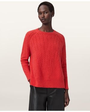 AllSaints Allsaints Kit Crew Neck Jumper - Red