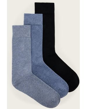 AllSaints Cotton Adan Multi Pack Socks, /M - Blue