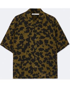 AllSaints Leo Oversized Leopard-Print Shirt - Green