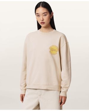 AllSaints Sun City Etta Oversized Cotton Sweatshirt - Natural