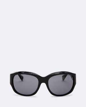 AllSaints Kaelen Wrapped Oval Sunglasses - Grey