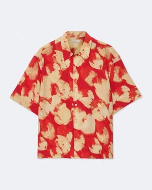 AllSaints Tulip Oversized Floral-Print Shirt - Red