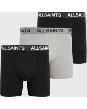 AllSaints Logo Boxer Briefs 3 Pack - Black