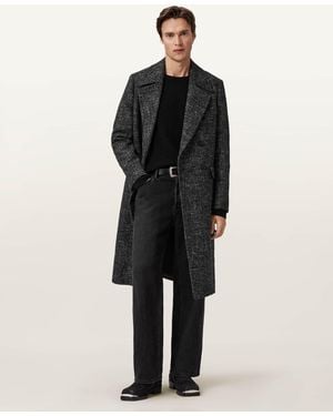 AllSaints Lincoln Double Breasted Coat - Black