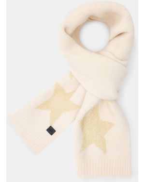 AllSaints Star Tinsel Metallic Scarf - Natural