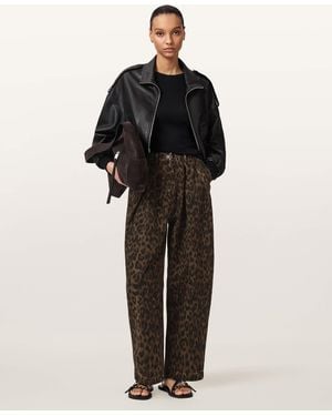 AllSaints Cotton/Lyocell Becca Barrel Leg Denim Trousers, /Us 0 - Black