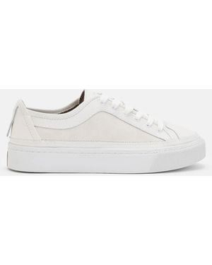 AllSaints Milla Suede Lace Up Trainers,, Chalk - White