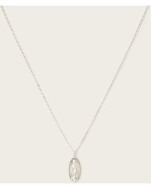 AllSaints Saint Pendant Necklace - Natural