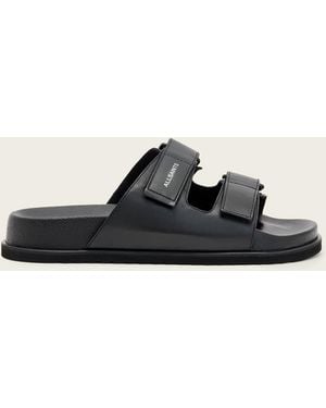 AllSaints Vex Leather Sandals - Black