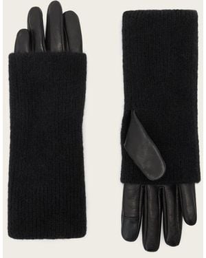 AllSaints Onyx Leather Gloves - Black