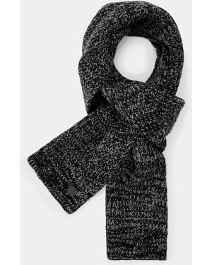 AllSaints Clay Marl Two Tone Scarf - Black