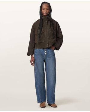 AllSaints Carter Barrel Leg Denim Jeans - Blue