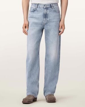 AllSaints Cotton/Lyocell Mullen Straight Leg Loose Denim Jeans, /L30 - Blue